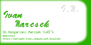 ivan marcsek business card